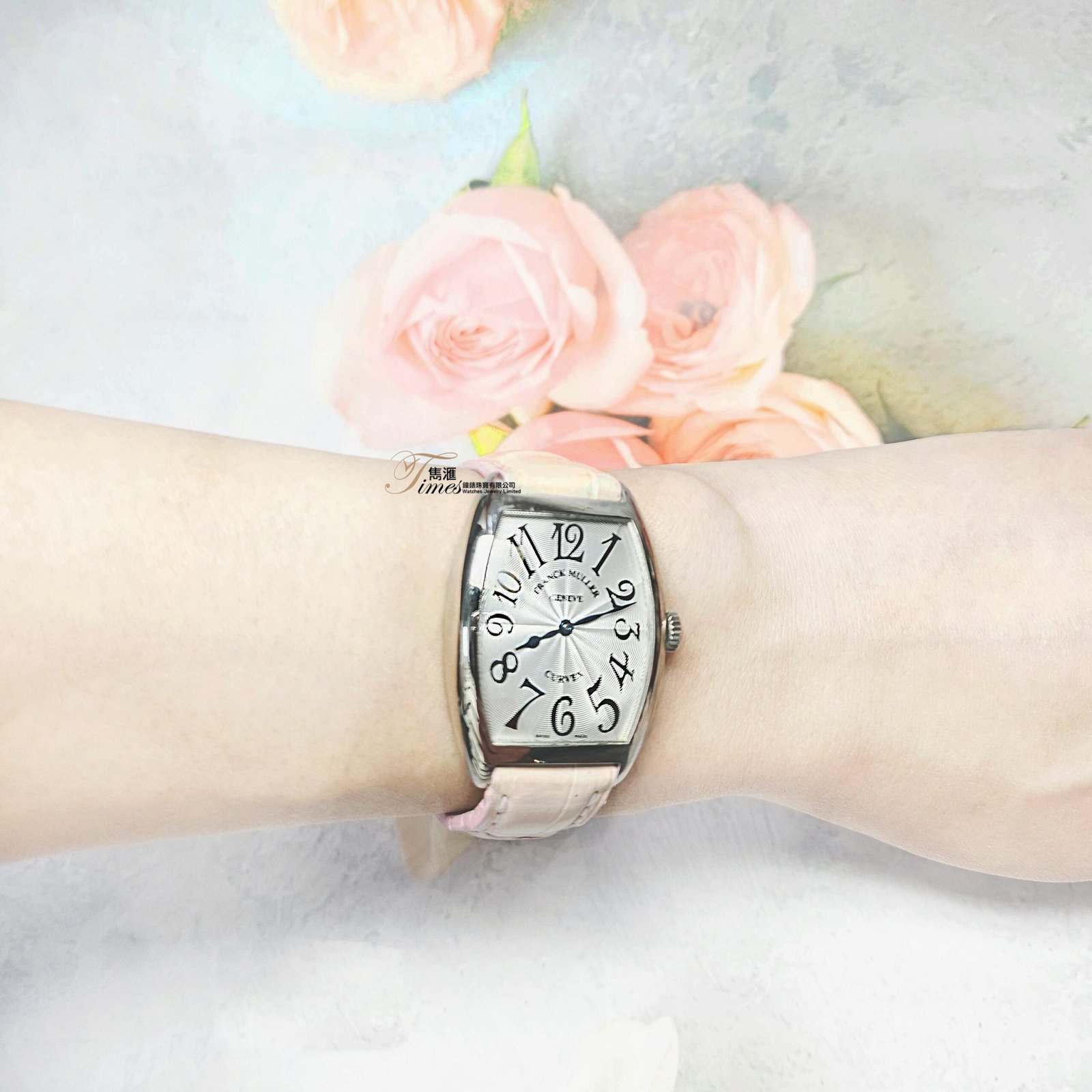 Franck Muller 99新鋼石英白面數目字皮帶針扣Curvex (29mm) - Image 3