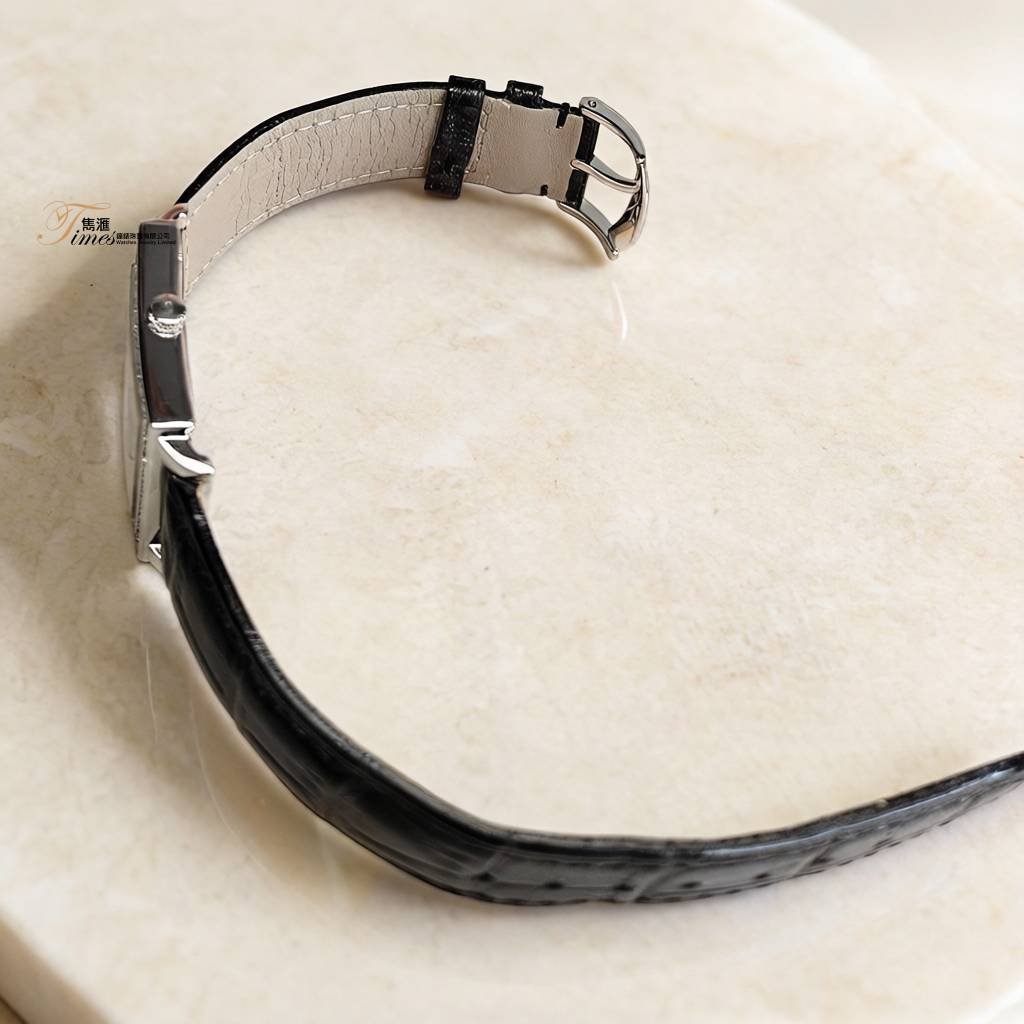 Piaget 18K白金上鍊銀面數目字原裝石圈原裝細三針石圈18K針扣皮帶 Altiplano - Image 4