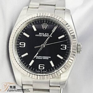 Rolex 鋼自動黑面369大裝 REF:116034