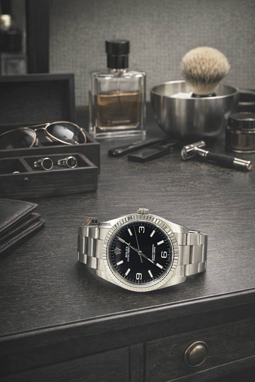 Rolex 鋼自動黑面369大裝 REF:116034 - Image 2