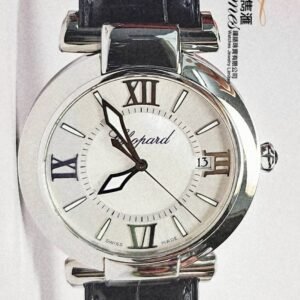 Chopard 99新鋼自動日曆銀面貝殼面羅馬字皮帶針扣Imperiale (42mm)