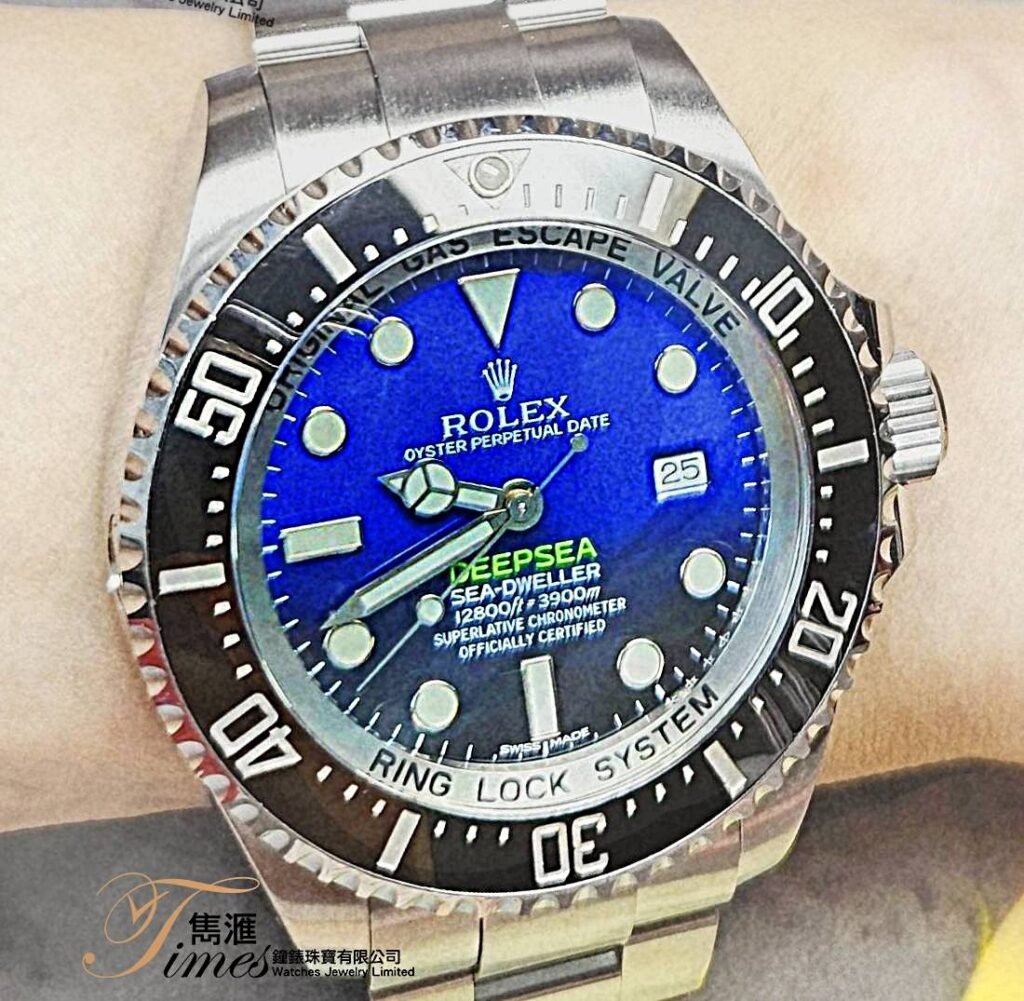 Rolex 鋼自動日曆黑圈漸變藍面深潛Deepsea D-Blue REF:116660