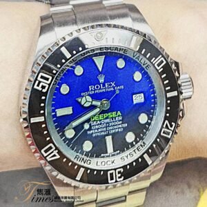 Rolex 鋼自動日曆黑圈漸變藍面深潛Deepsea D-Blue REF:116660