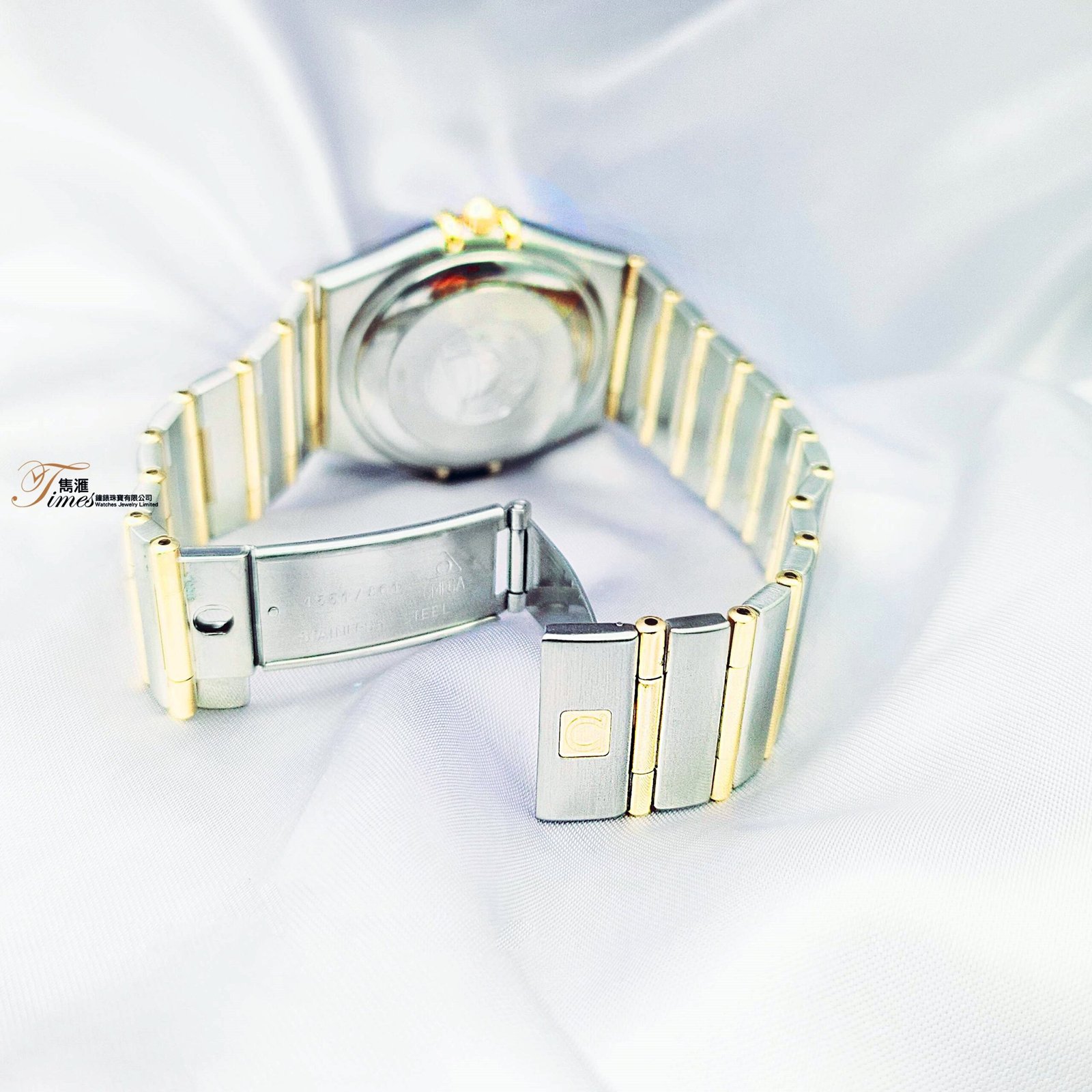 Omega 金鋼自動日曆金面石字金鋼帶男裝星座(35.5mm) - Image 4