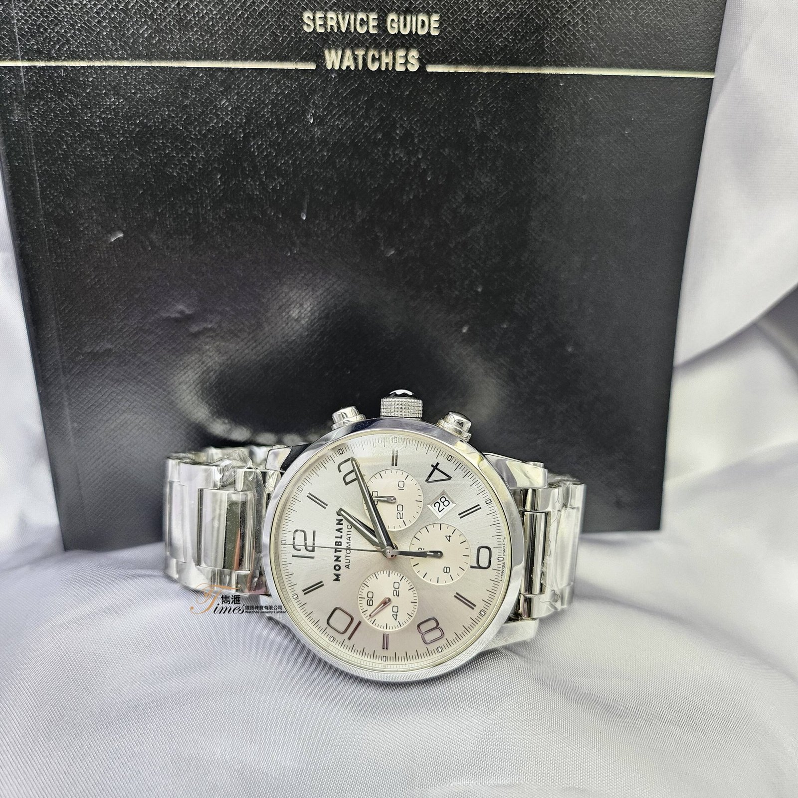 Montblanc 鋼自動日曆米面計時雙數目字透底鋼帶timewalker系列(43mm) - Image 2