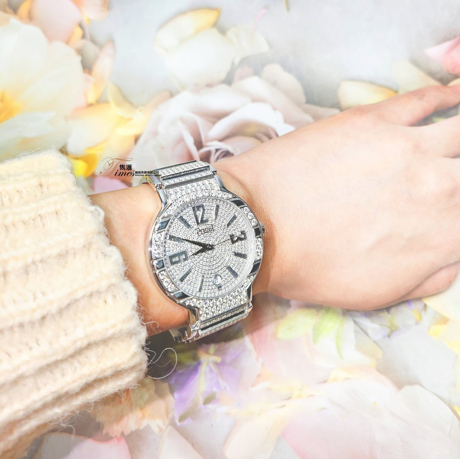 Piaget 18K白金自動日曆後加石面石圈原裝18K白金帶後加石Polo(38mm) - Image 3