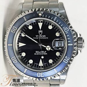Tudor 鋼自動日曆藍圈藍面潛水膏藥字勞霸勞底 Prince Oysterdate Submariner Ref:79190