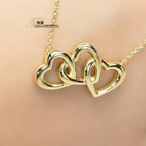 Tiffany & Co. 18K黃金Open Heart系列三心吊咀頸鍊