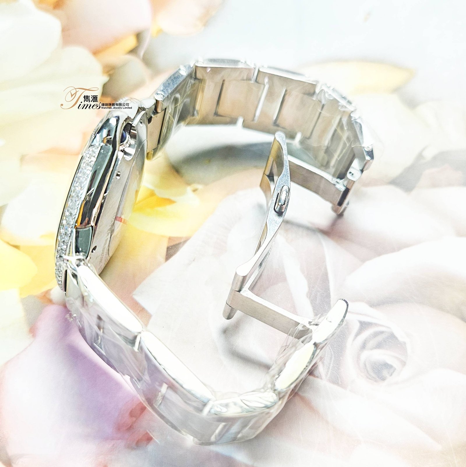Cartier 鋼自動日曆米面羅馬字後加石圈原裝帶大裝Ballon (42mm) - Image 4
