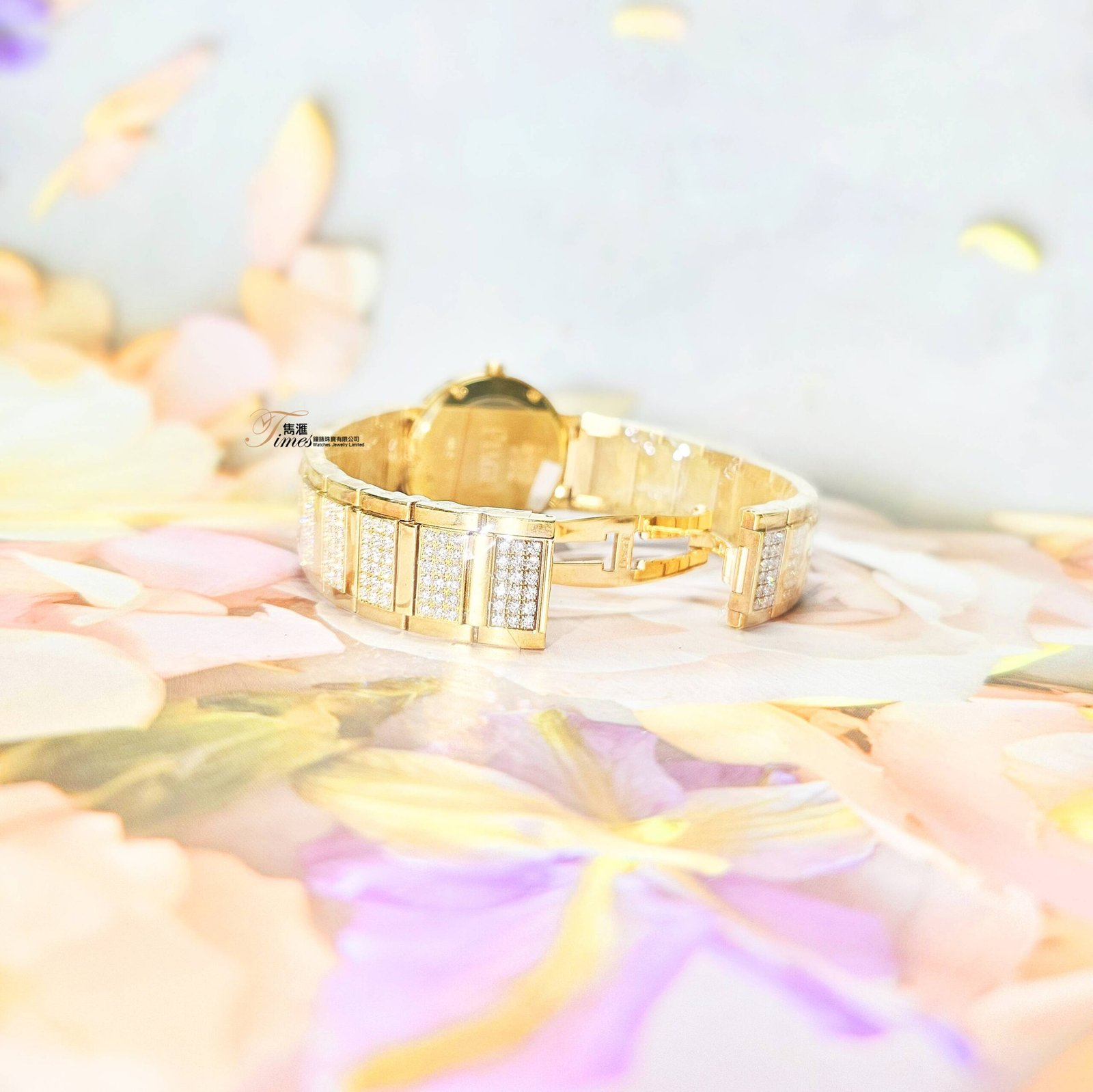 Piaget 18K黃金石英原裝間石圈石面數字原裝18K黃金石帶Polo(28mm) - Image 4